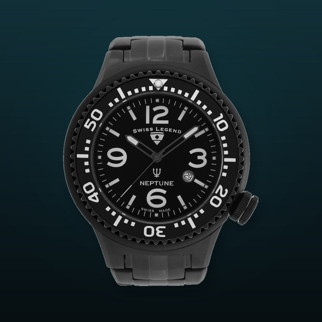 NEPTUNE FORCE Black with Black Accent | Black Dial