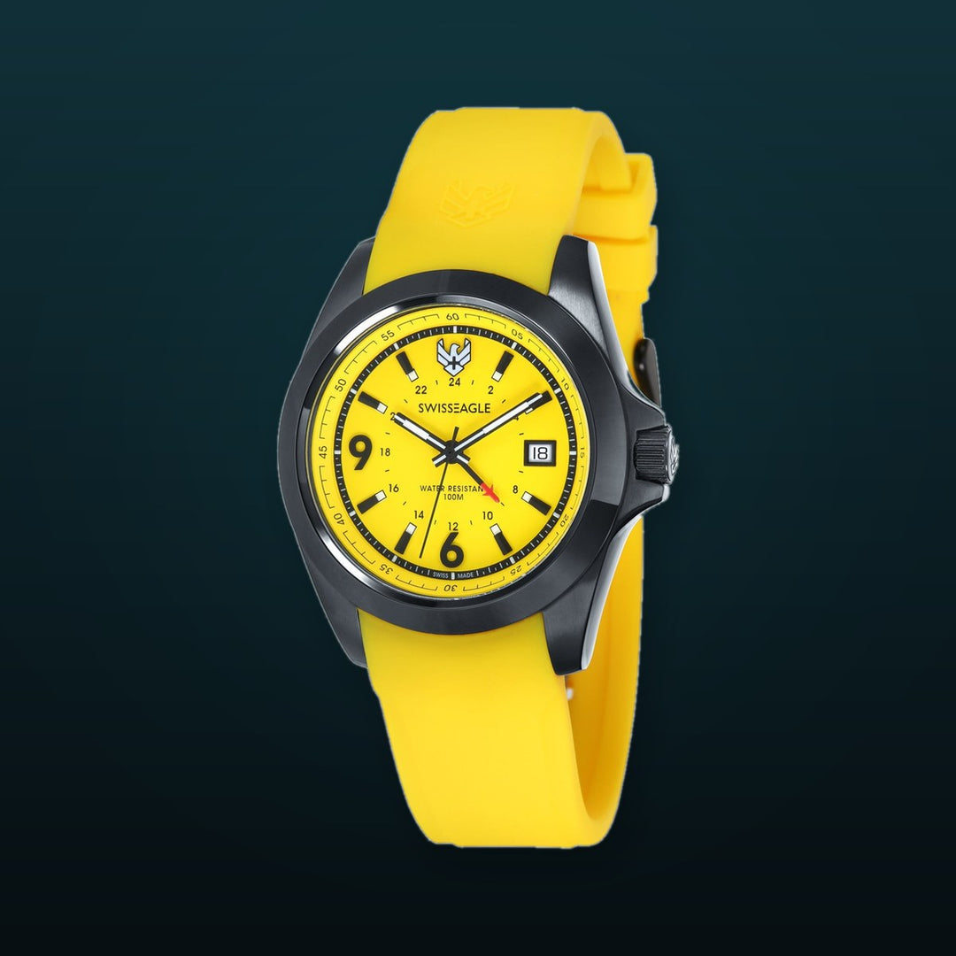 Dufaux GMT Yellow / Silicone | Yellow Dial