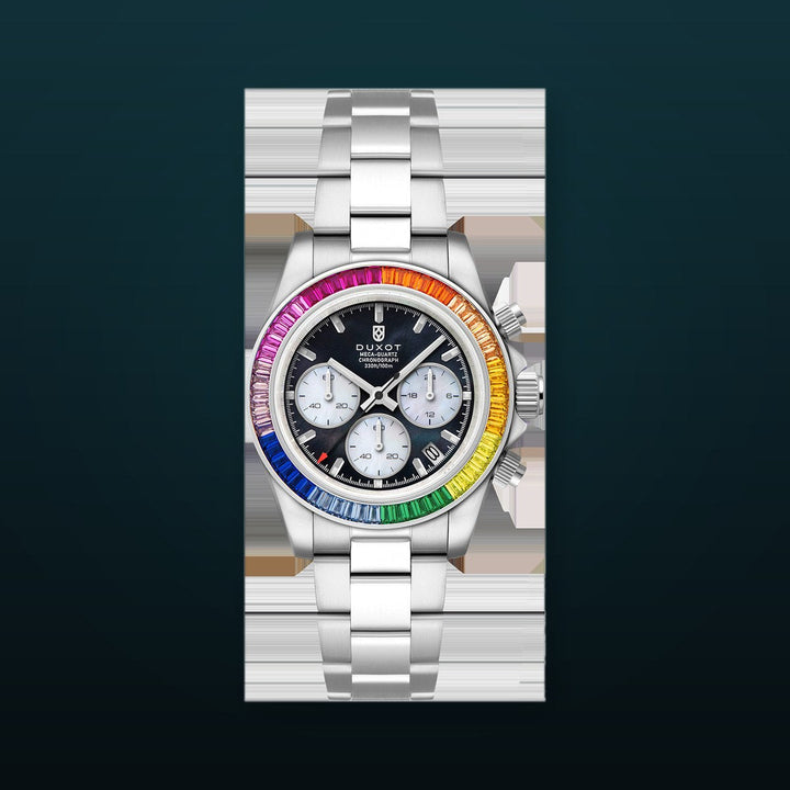 Accelero Rainbow Chronograph Black/Stainless Steel | Black Dial