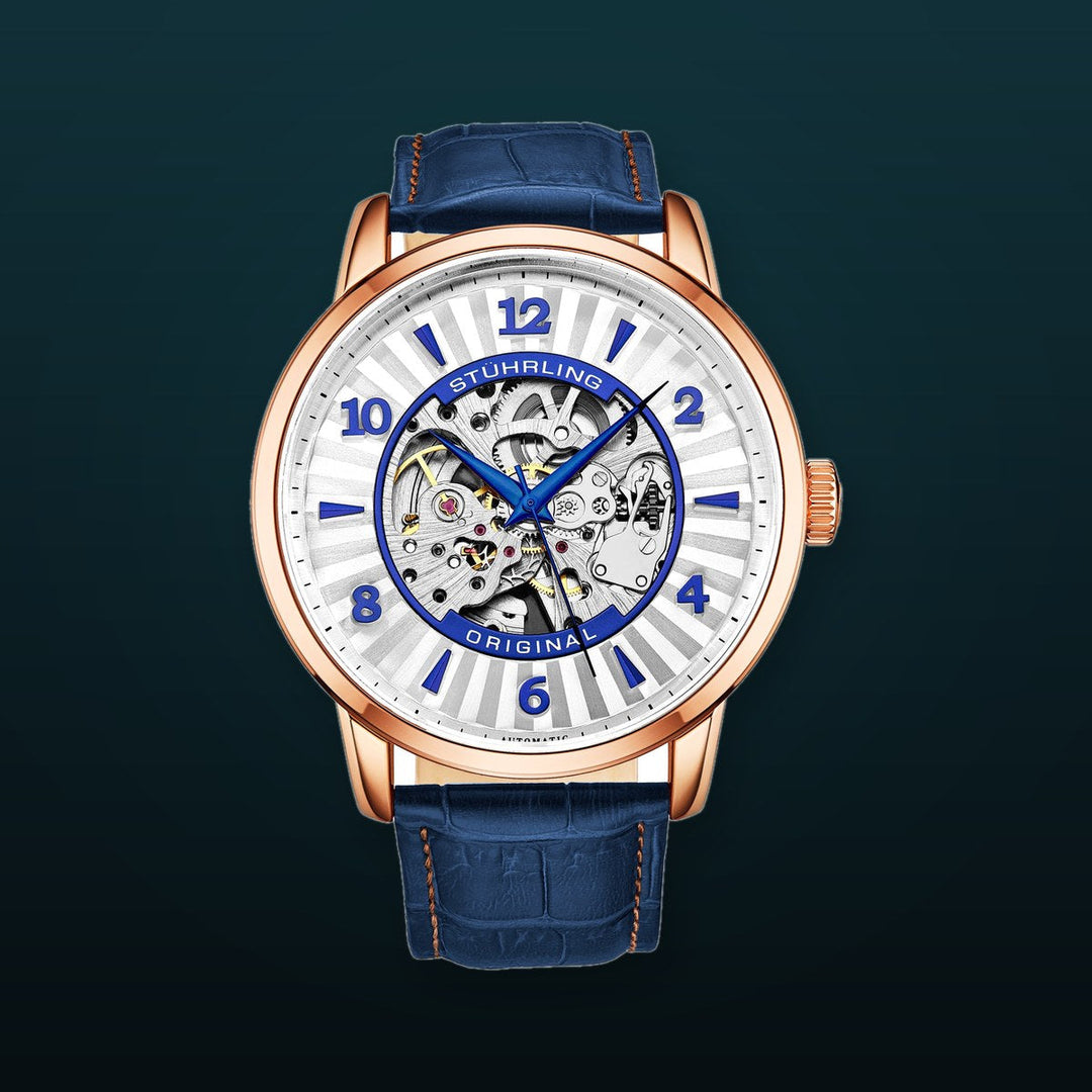 Legacy Blue/Silver/RG Leather | Silver Dial