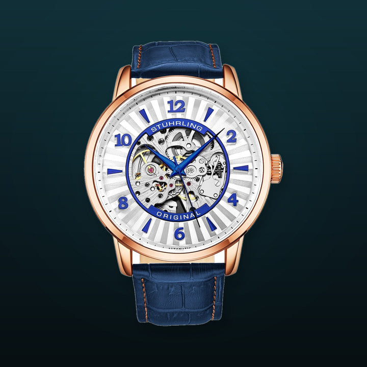 Legacy Blue/Silver/RG Leather | Silver Dial