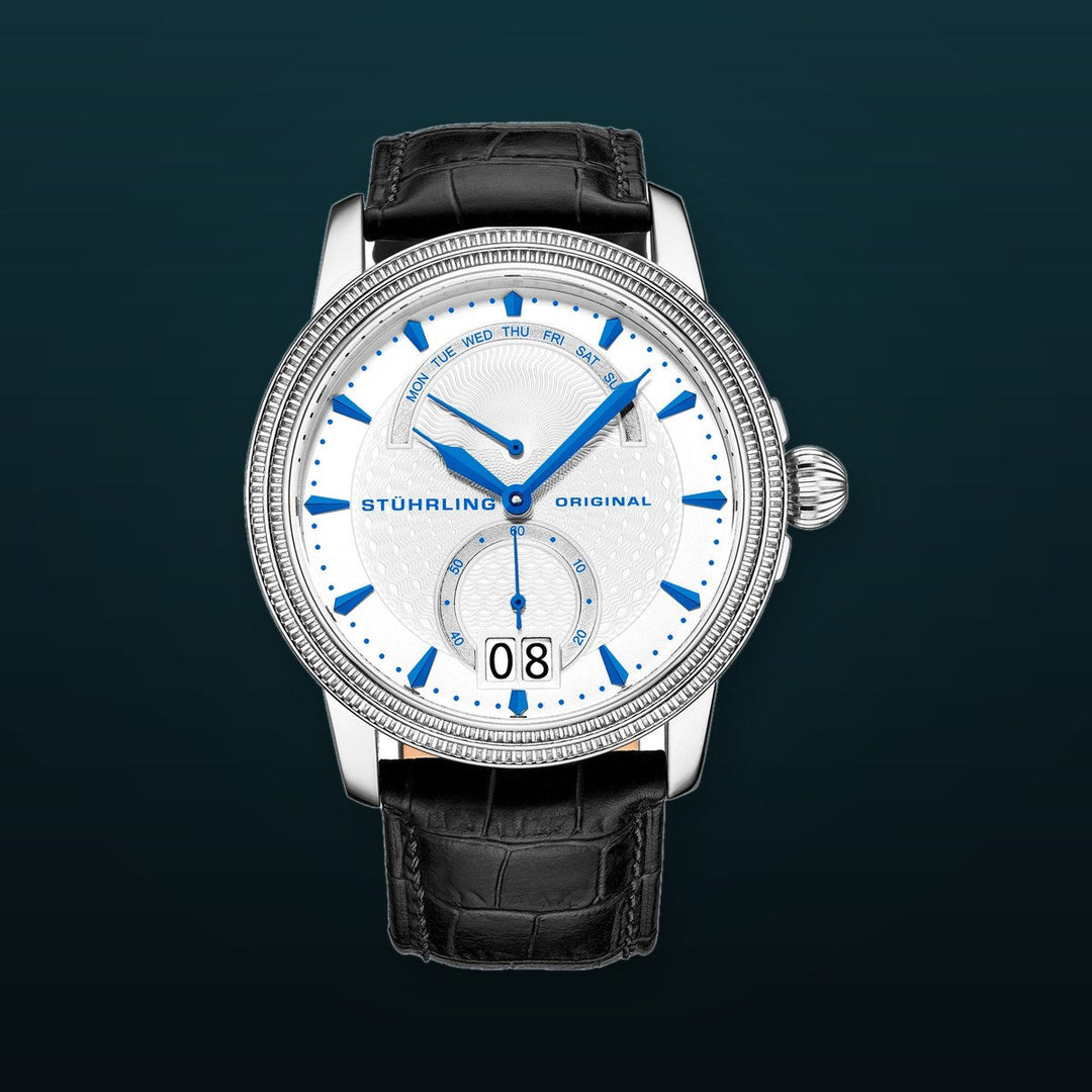 Symphony 788 Silver case/Leather strap/ Brass Dial | Silver Dial