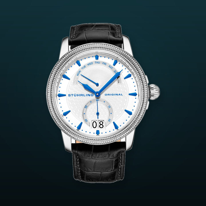 Symphony 788 Silver case/Leather strap/ Brass Dial | Silver Dial