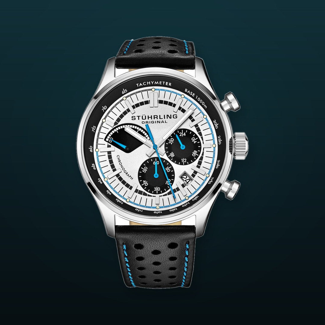 Monaco Black/Leather/Silver Dial/Silver Case | Silver Dial