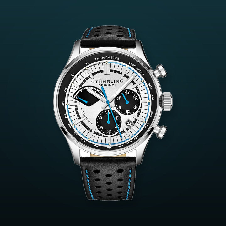 Monaco Black/Leather/Silver Dial/Silver Case | Silver Dial