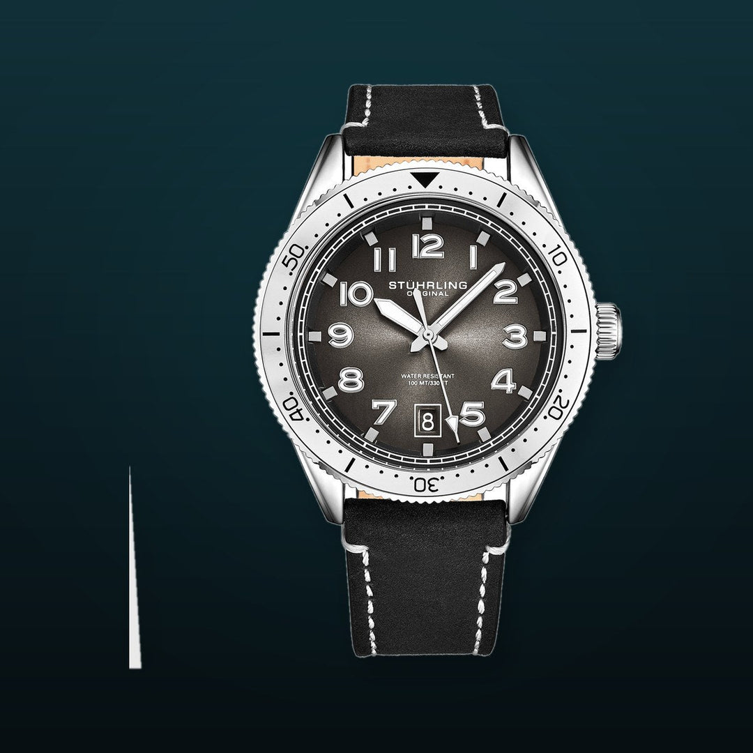 Monaco Black/Leather/Black Dial/Silver Case | Black Dial