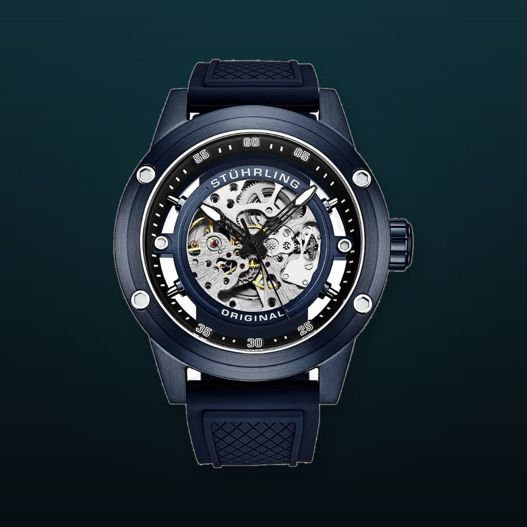 Automatic 50mm Skeleton Blue | Blue Dial