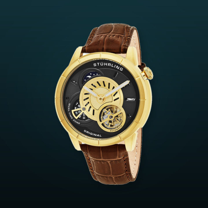 Legacy Brown/Black/Gold Leather | Gold Dial