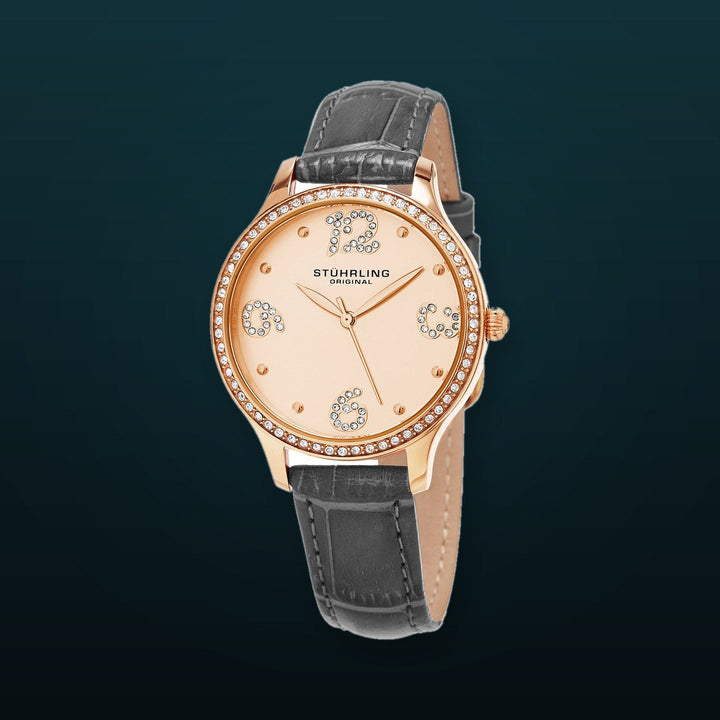 Vogue Gray Leather | Salmon Dial