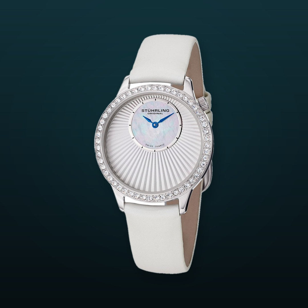 Vogue-336 White Leather | Silver Dial