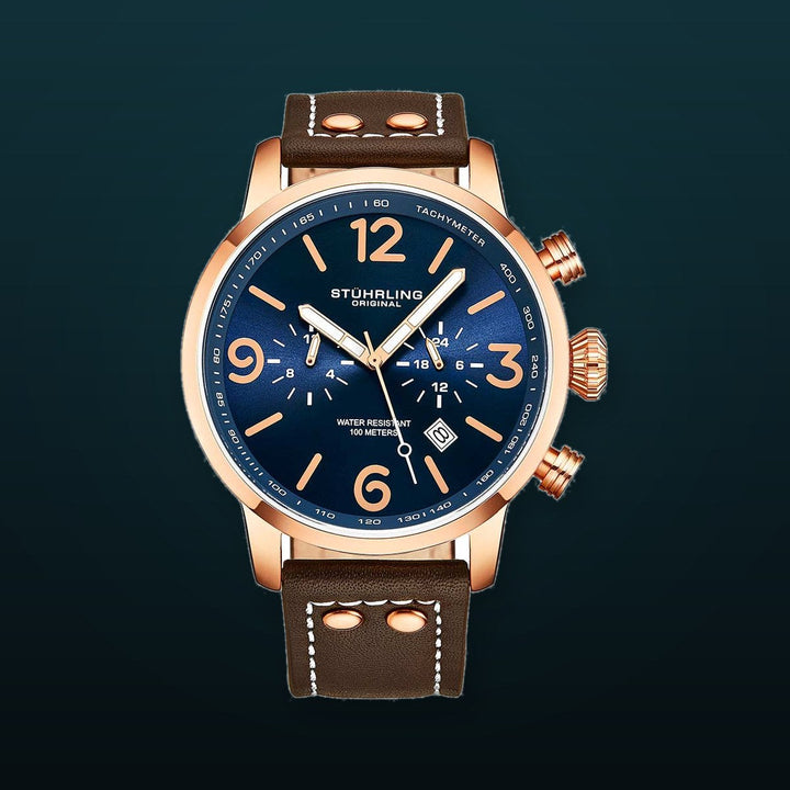 Aviator Blue Dial/ Brown Leather | Blue Dial