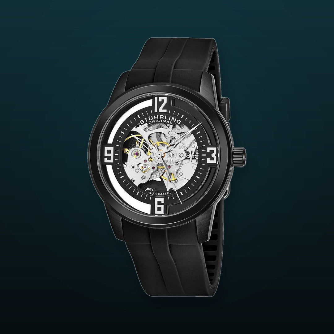 Legacy Black/Black Rubber | Skeleton Dial