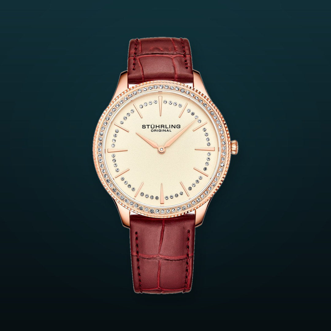 Symphony Red Leather | Ivory Dial