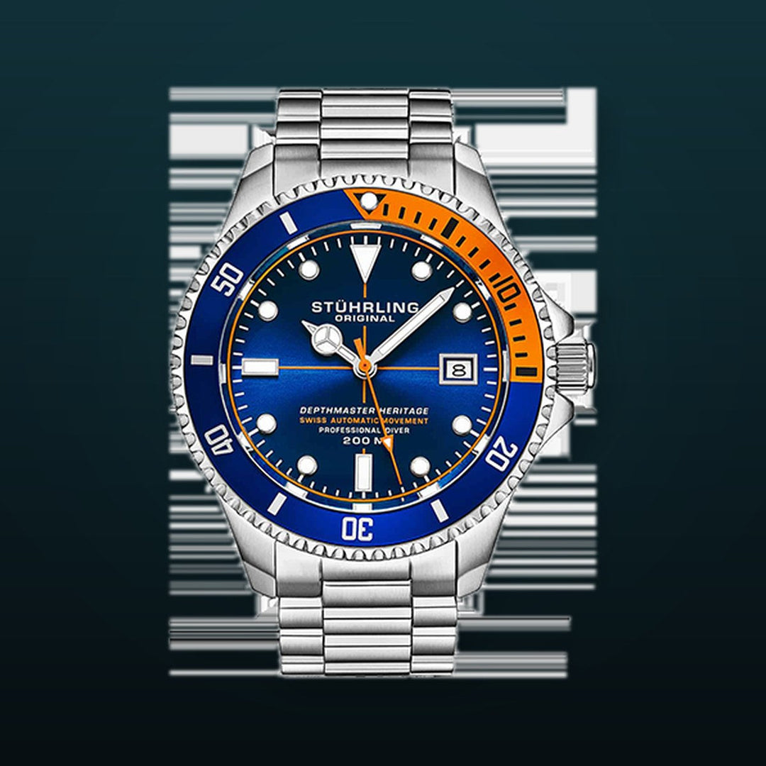 Aquadiver Blue Dial / Silver Stainless Steel Orange | Blue Dial