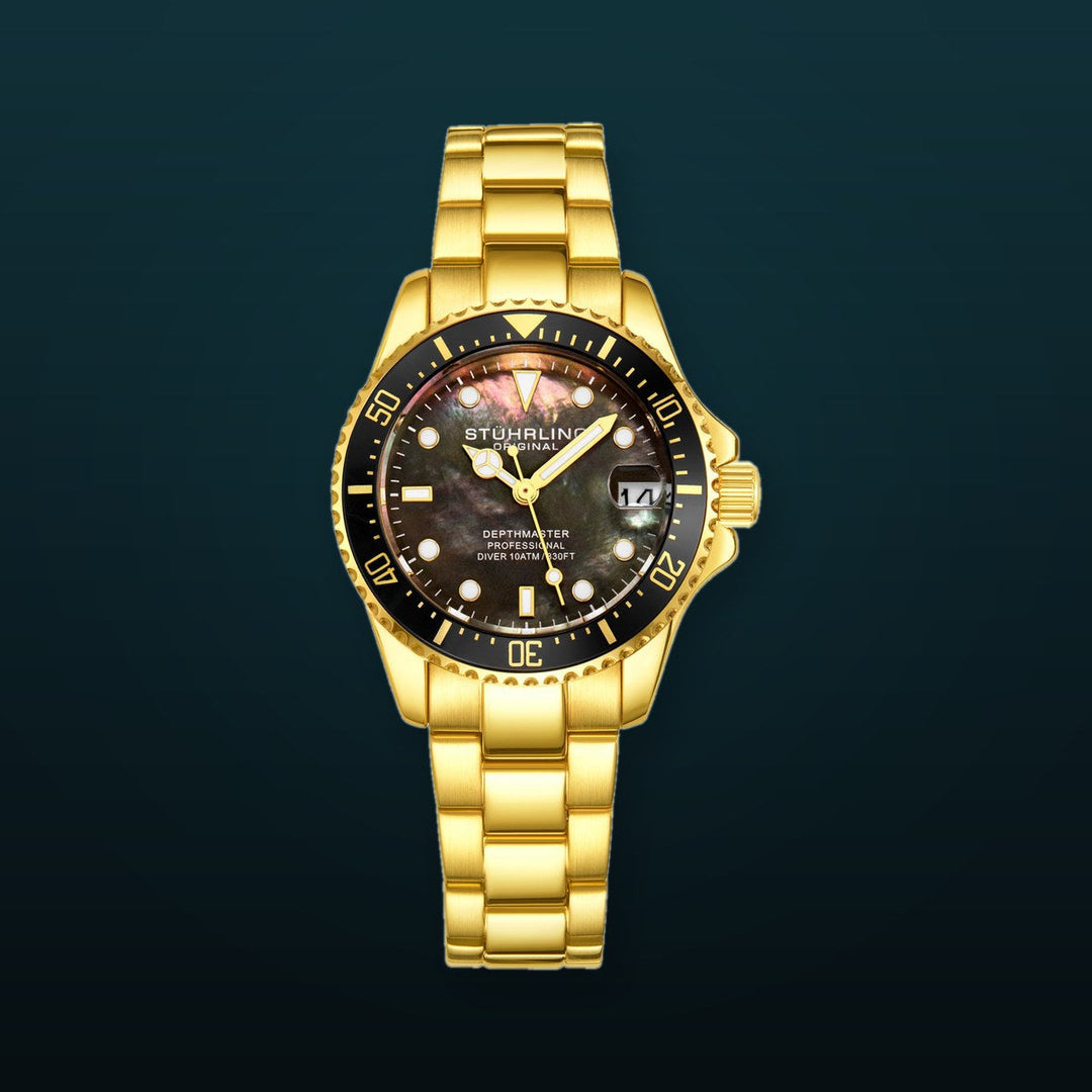 Vogue Gold Stainless Steel | Black Dial