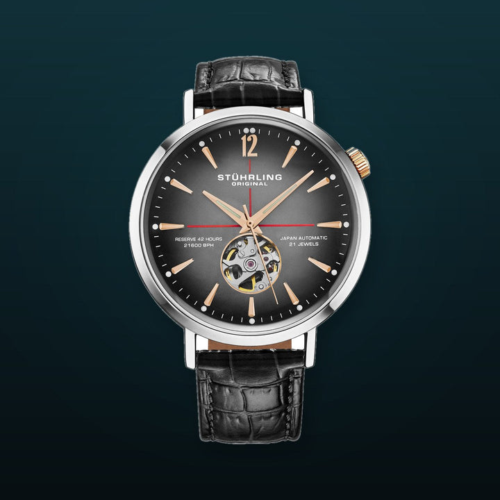 Quasar Skeleton Automatic 42mm Grey/Black | Gray Dial