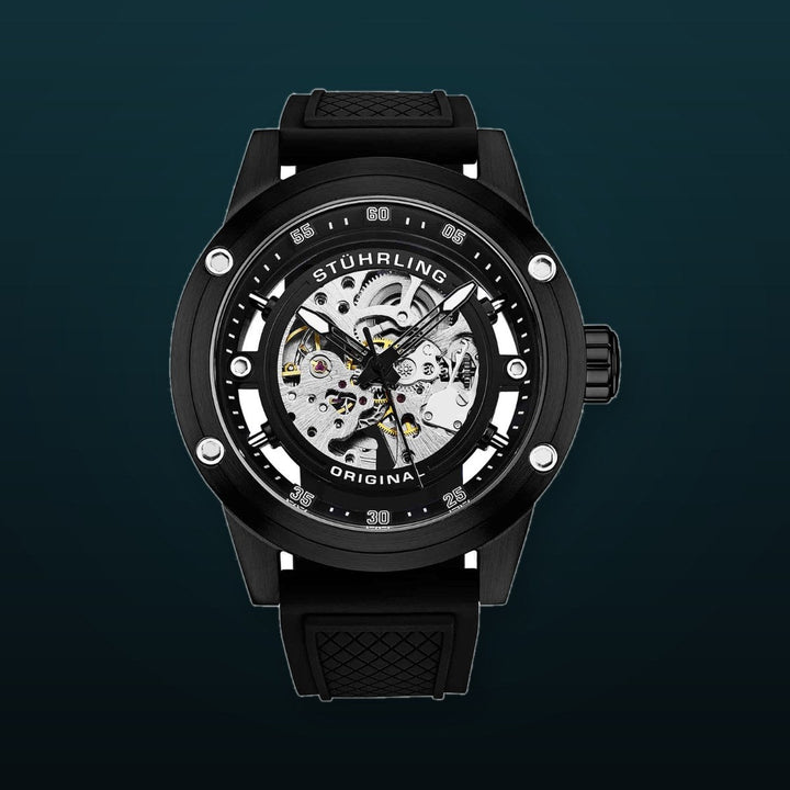 Automatic 50mm Skeleton Black | Black Dial