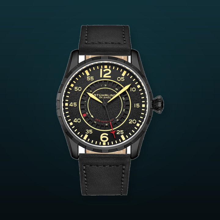 Aviator Black Dial / Black Leather | Black Dial