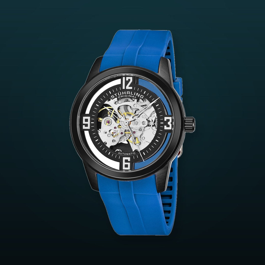Legacy Blue/Black Rubber | Skeleton Dial