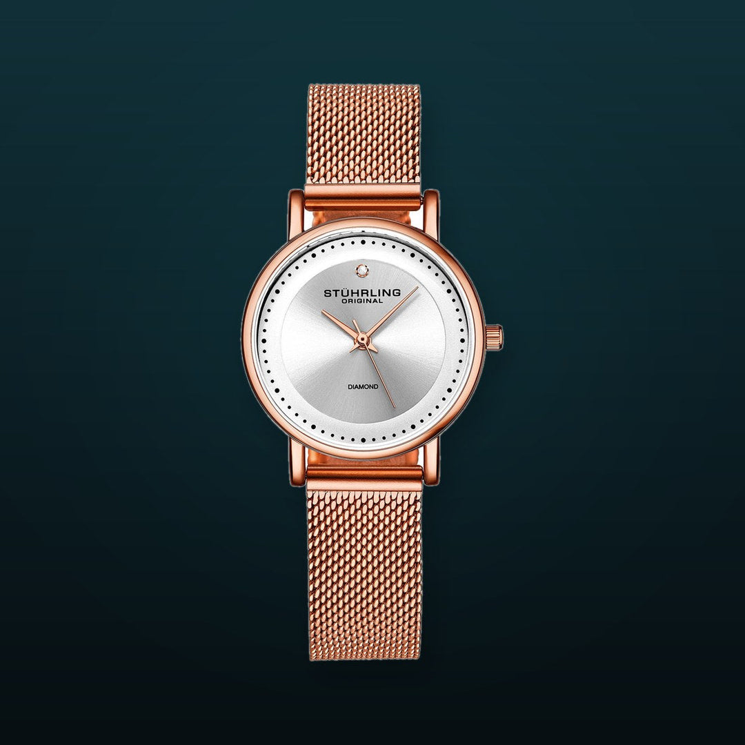 Symphony Rose Gold Stainless Steel | Silver Dial