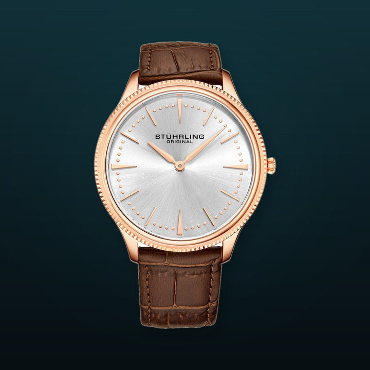 Symphony Brown/Leather/Silver Dial/Rose/Rose  Case | Silver Dial