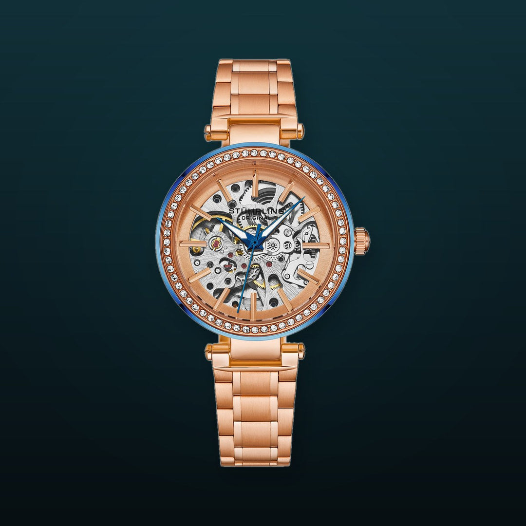 Radiant Elegance Automatic Skeleton Rose/Stainless | Rose Dial