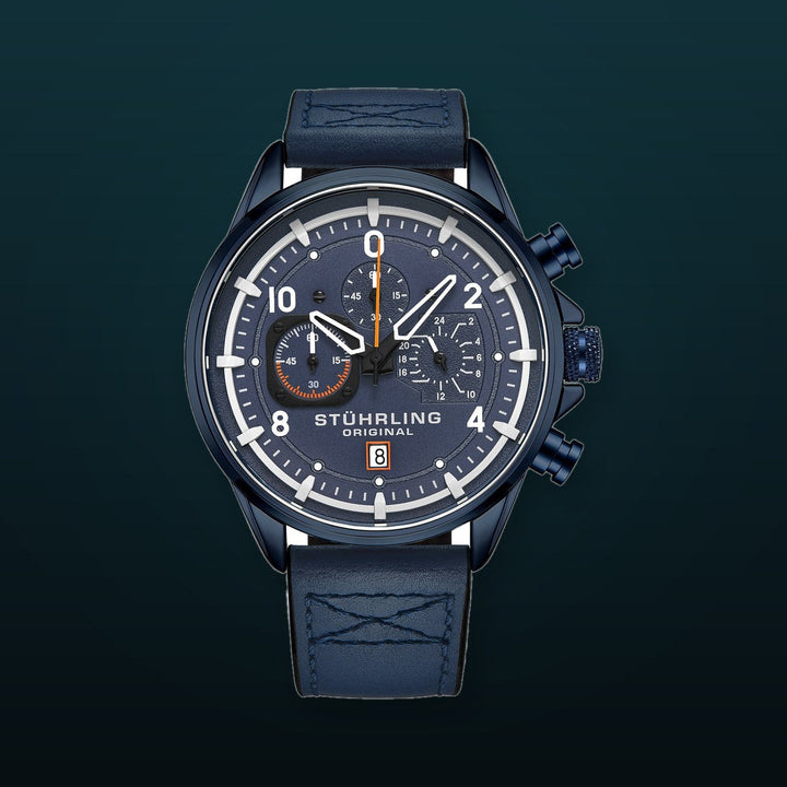 Aviator Watch Blue/Leather | Blue Dial
