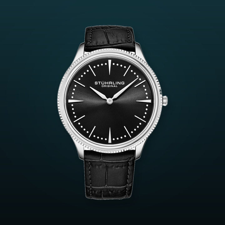 Symphony Black/Leather/Black Dial/Silver Case | Black Dial