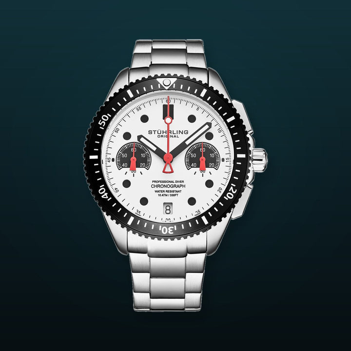 Monaco Silver/Stainless Steel Silver Dial