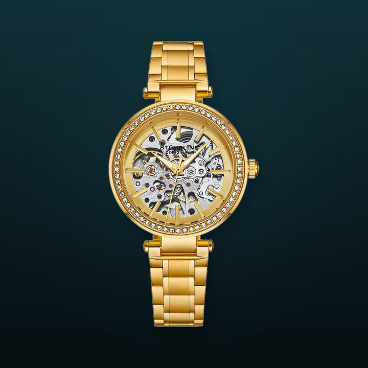 Radiant Elegance Automatic Skeleton Gold/Stainless | Gold Dial