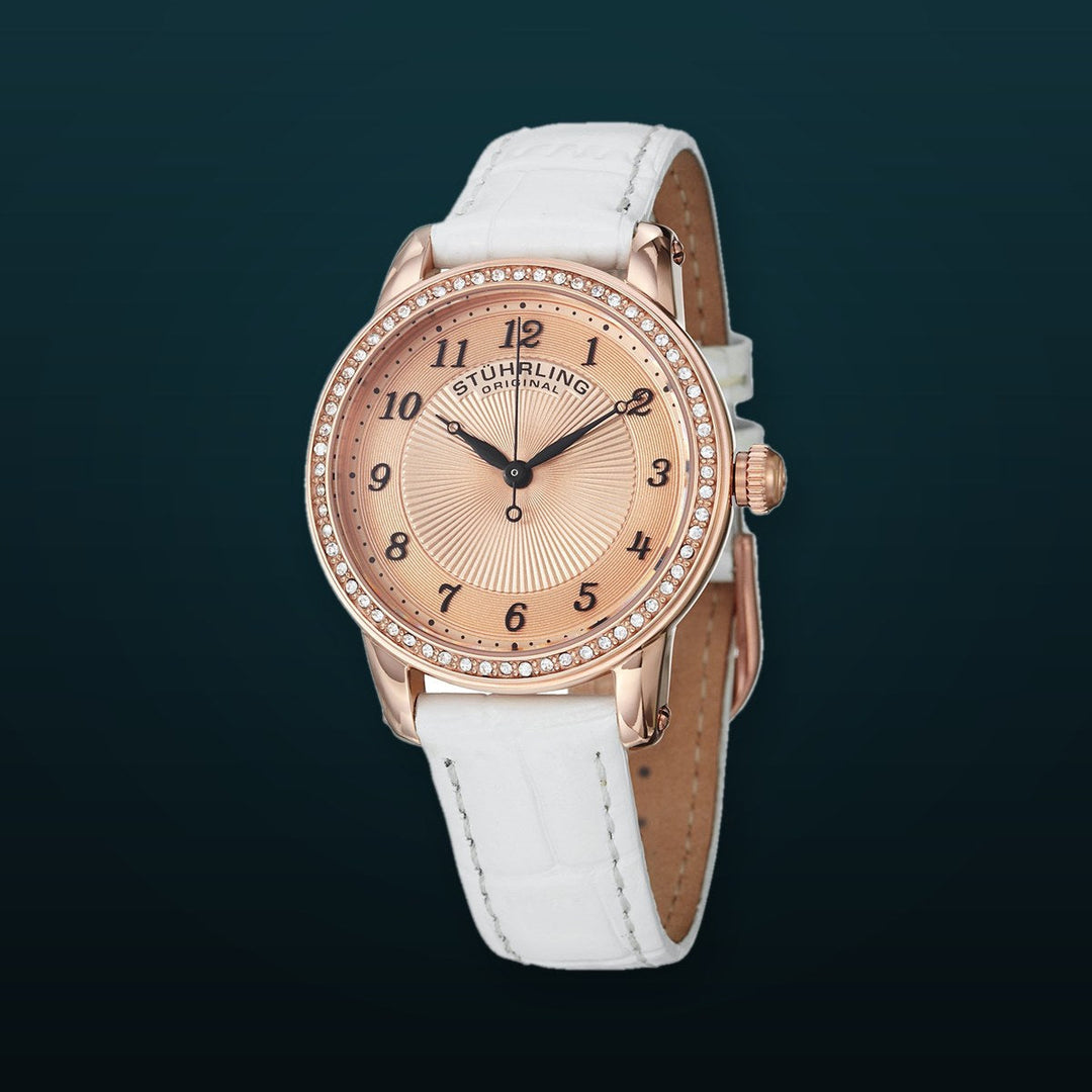 Symphony-651.03 White Leather | Salmon Dial