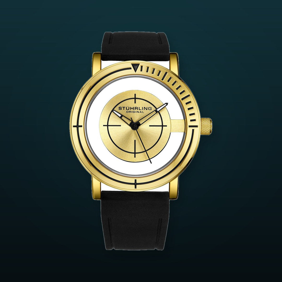 Aviator Black/Gold Black/Gold/Silicone | Gold Dial