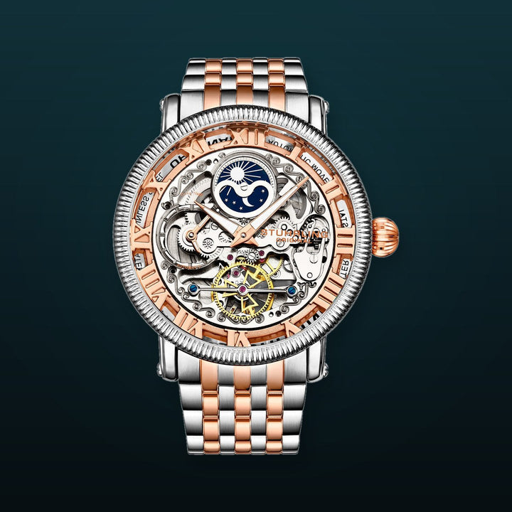 Legacy Steel, Rose Gold/Stainless Steel | Silver Dial