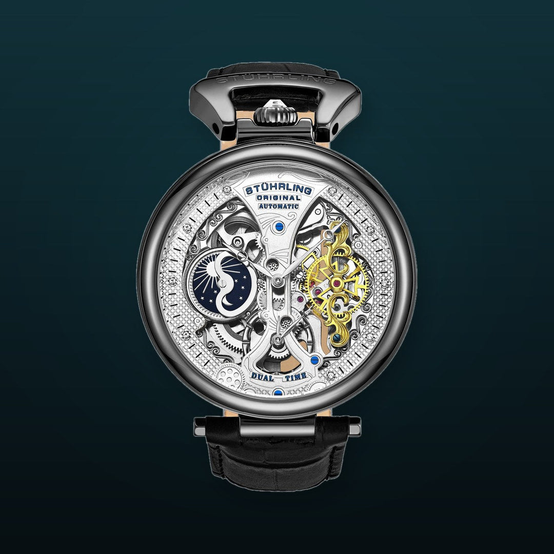 Legacy 3920 Black/Leather | Silver Dial