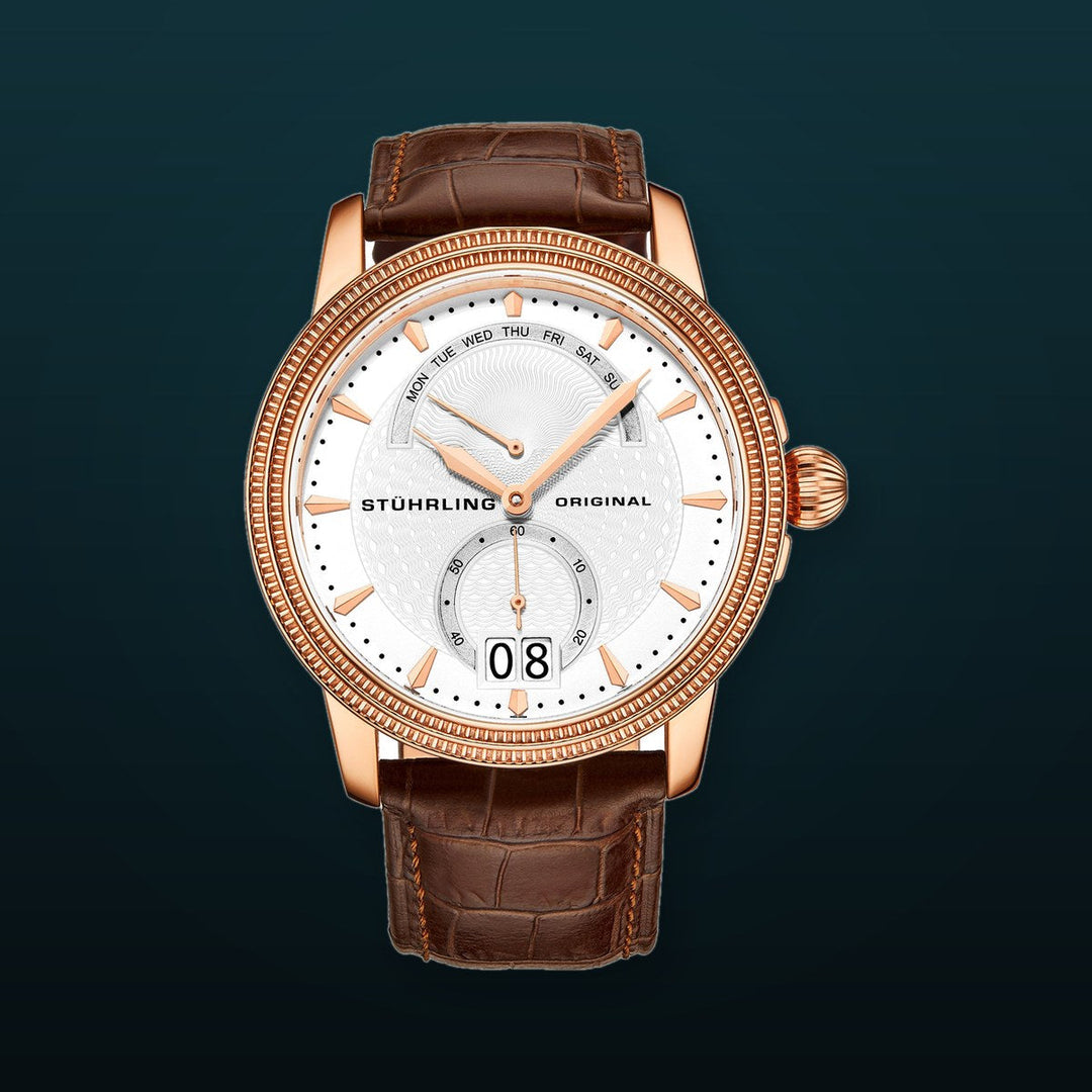 Symphony Brown/Leather/Silver Dial/Rose Case | Silver Dial