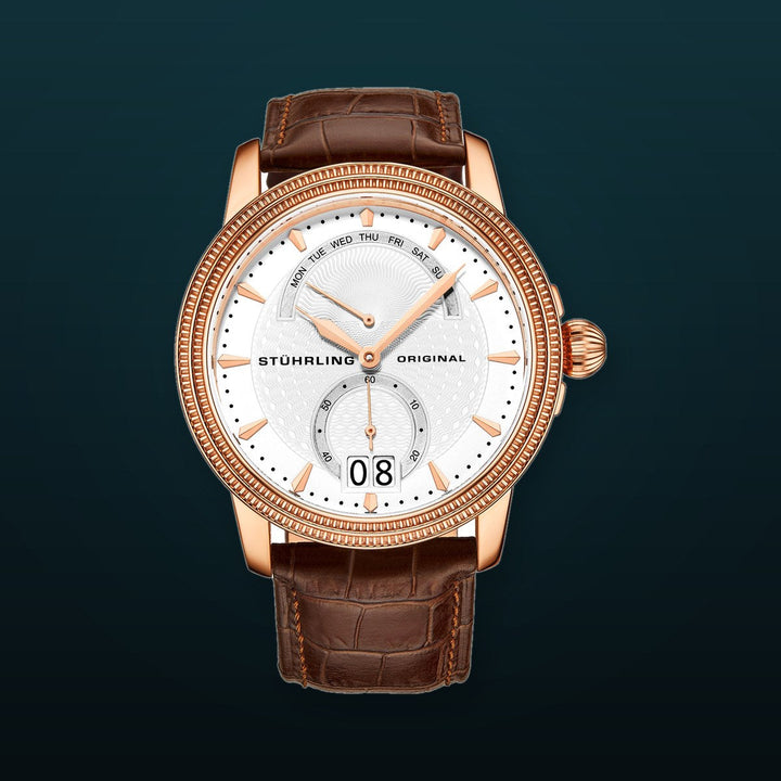 Symphony Brown/Leather/Silver Dial/Rose Case | Silver Dial