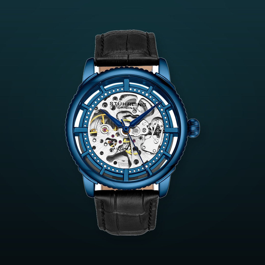 Legacy Automatic Blue/Black Skeleton Watch