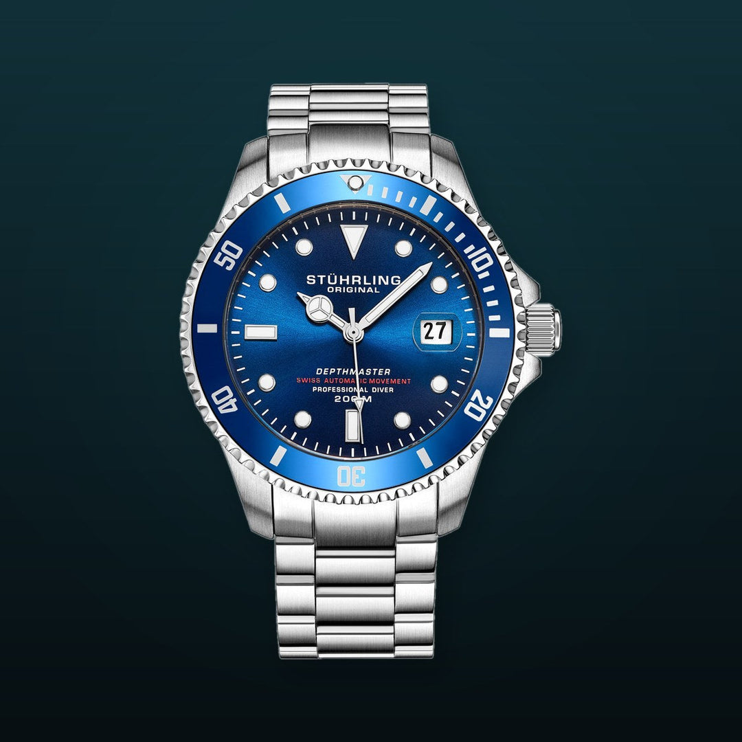 Aquadiver Silver/Blue Stainless Steel | Blue Dial
