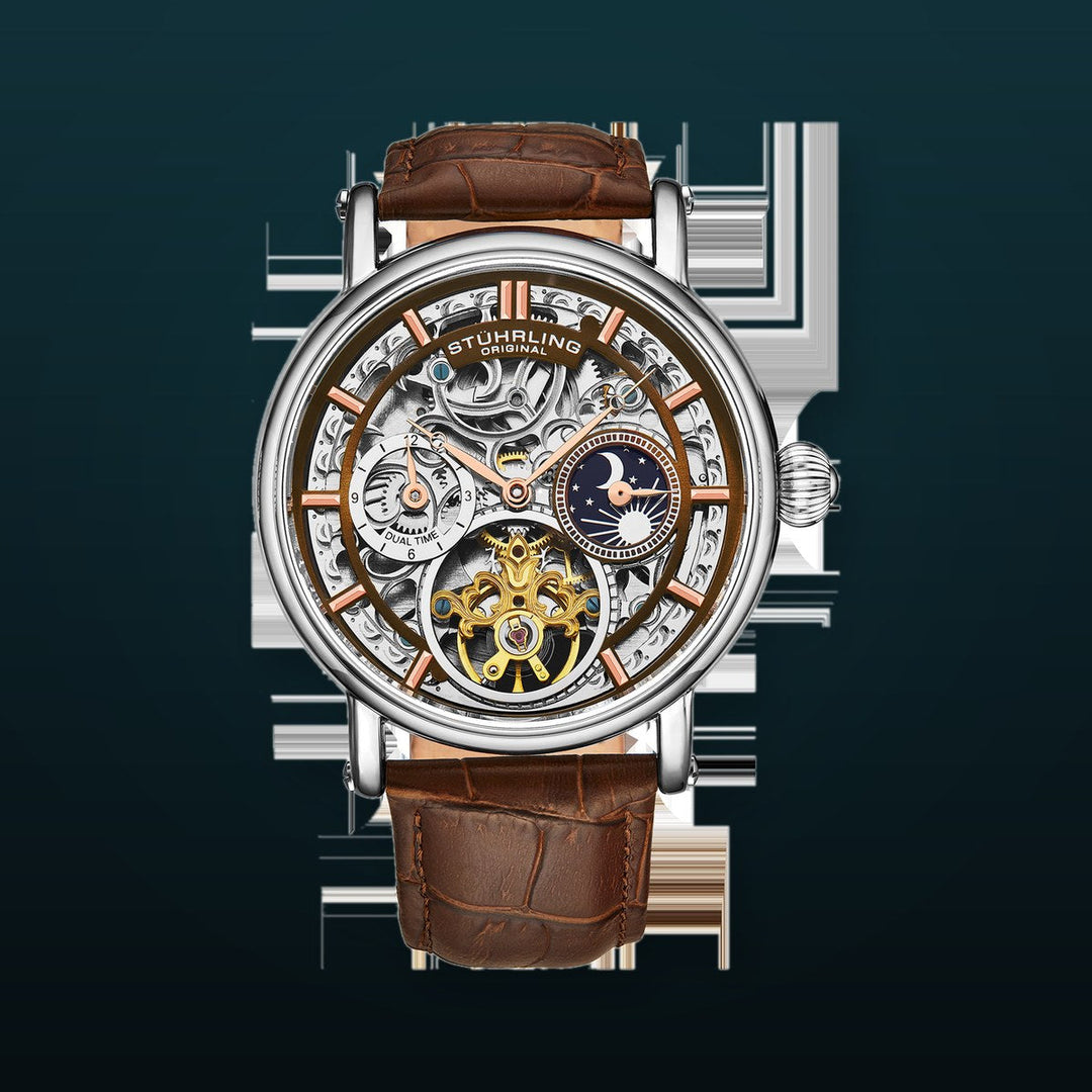 Legacy Automatic 43mm Skeleton Brown/Leather | Silver Dial