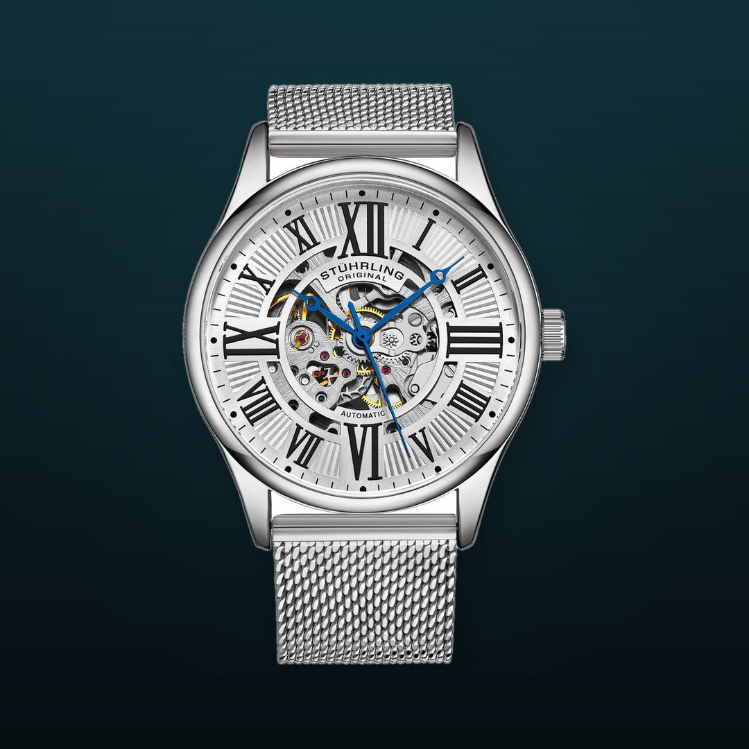 3942M Automatic 42mm Skeleton Silver/Stainless Steel | Silver Dial