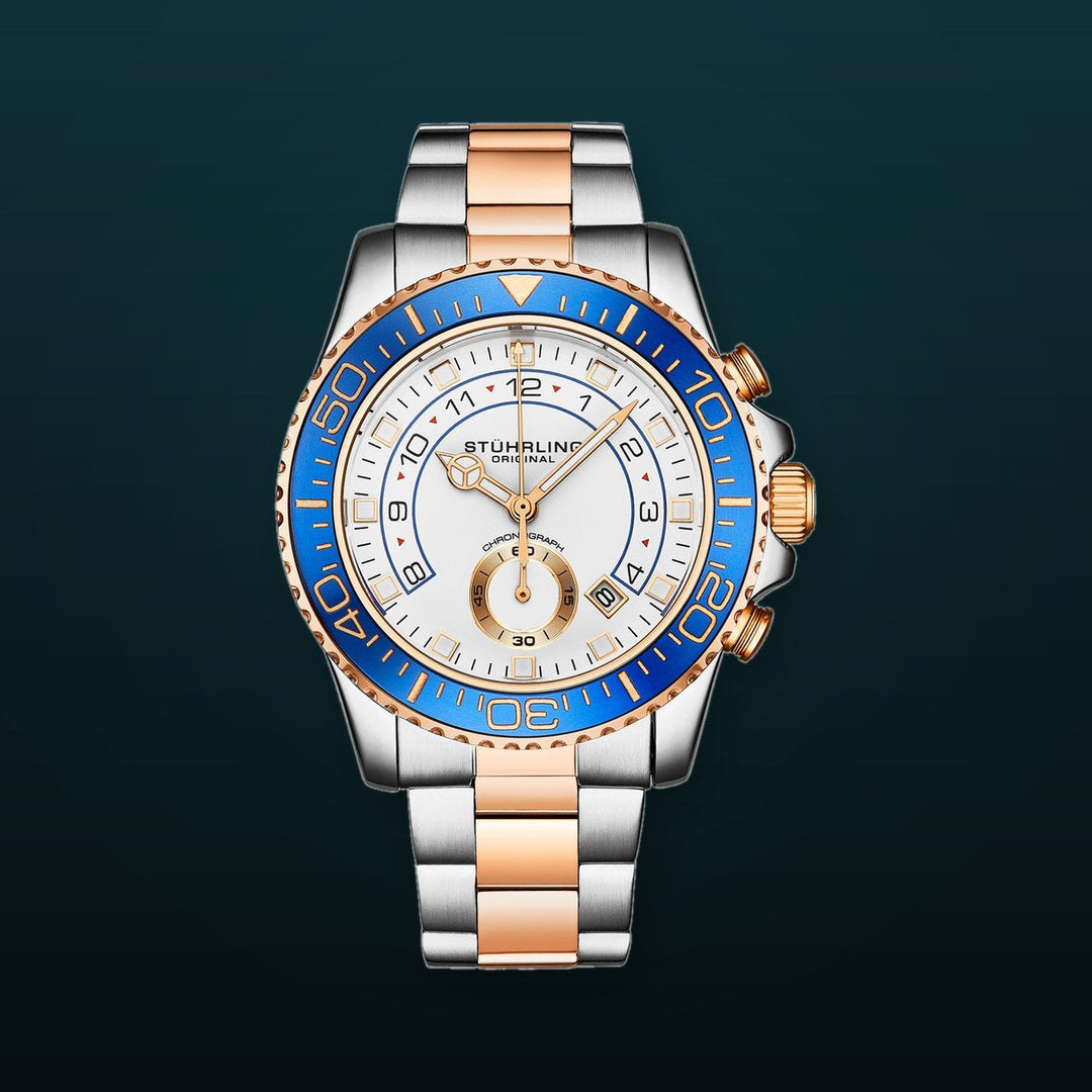 Aquadiver 3966 Rose Gold/Stainless Steel | White Dial