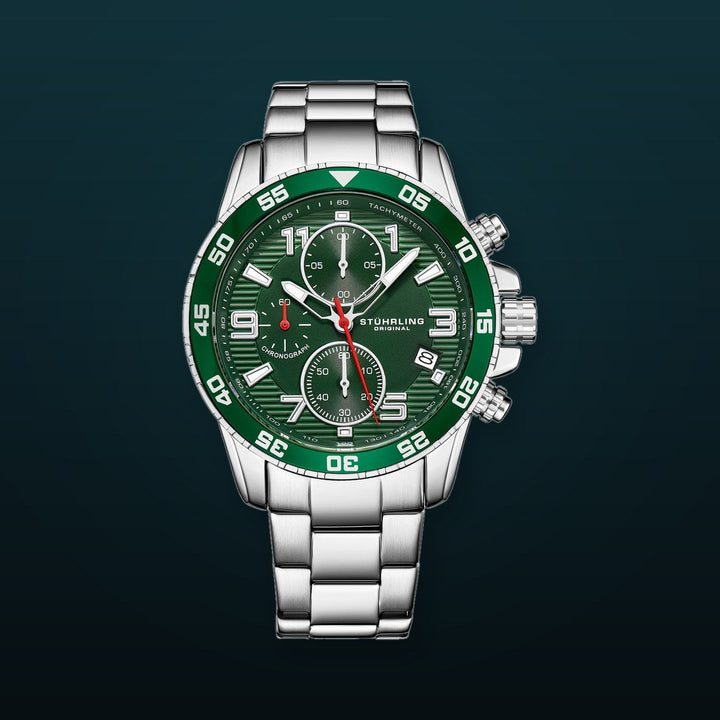 Concorso Quartz 40mm Chronograph Green Silver/Stainless Steel | Green Dial