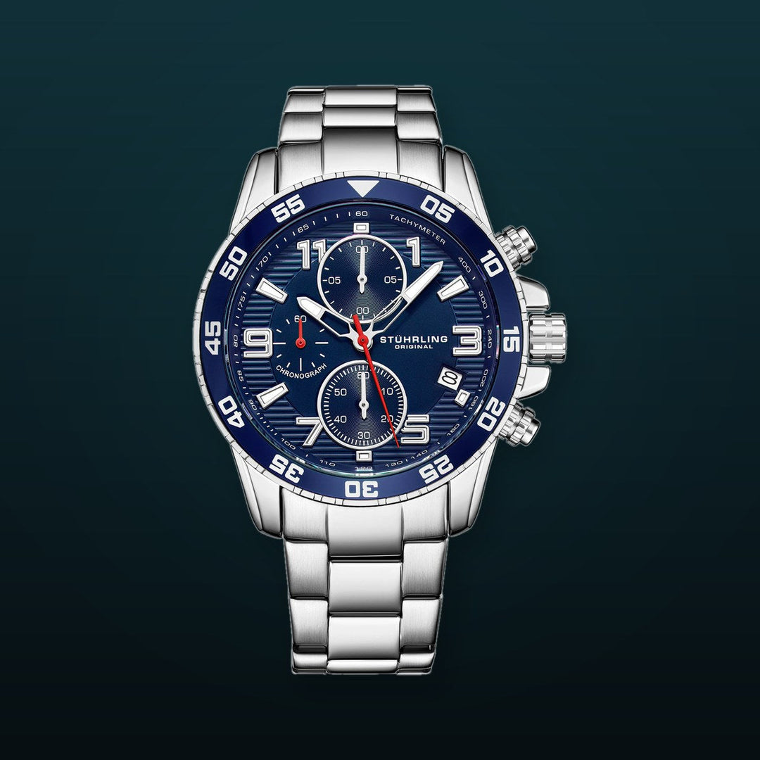 Concorso Quartz 40mm Chronograph Blue Silver/Stainless Steel | Blue Dial