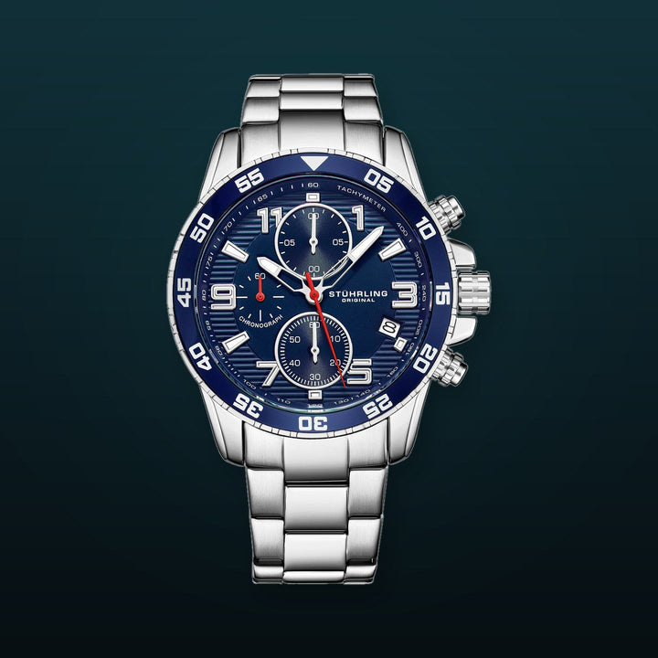 Concorso Quartz 40mm Chronograph Blue Silver/Stainless Steel | Blue Dial
