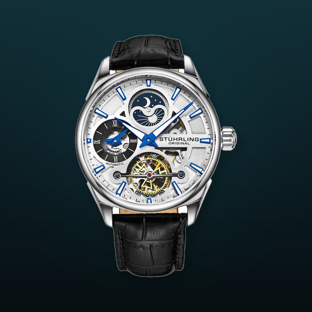 Legacy Black/Leather/Silver Dial/Silver Case 3918.1 | Silver Dial