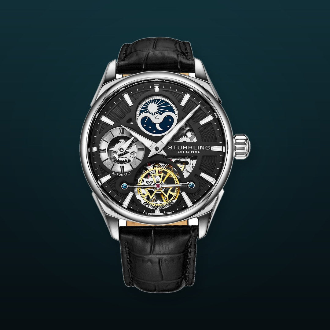 Legacy Black/Leather/Black Dial/Silver Case 3918.2 | Black Dial