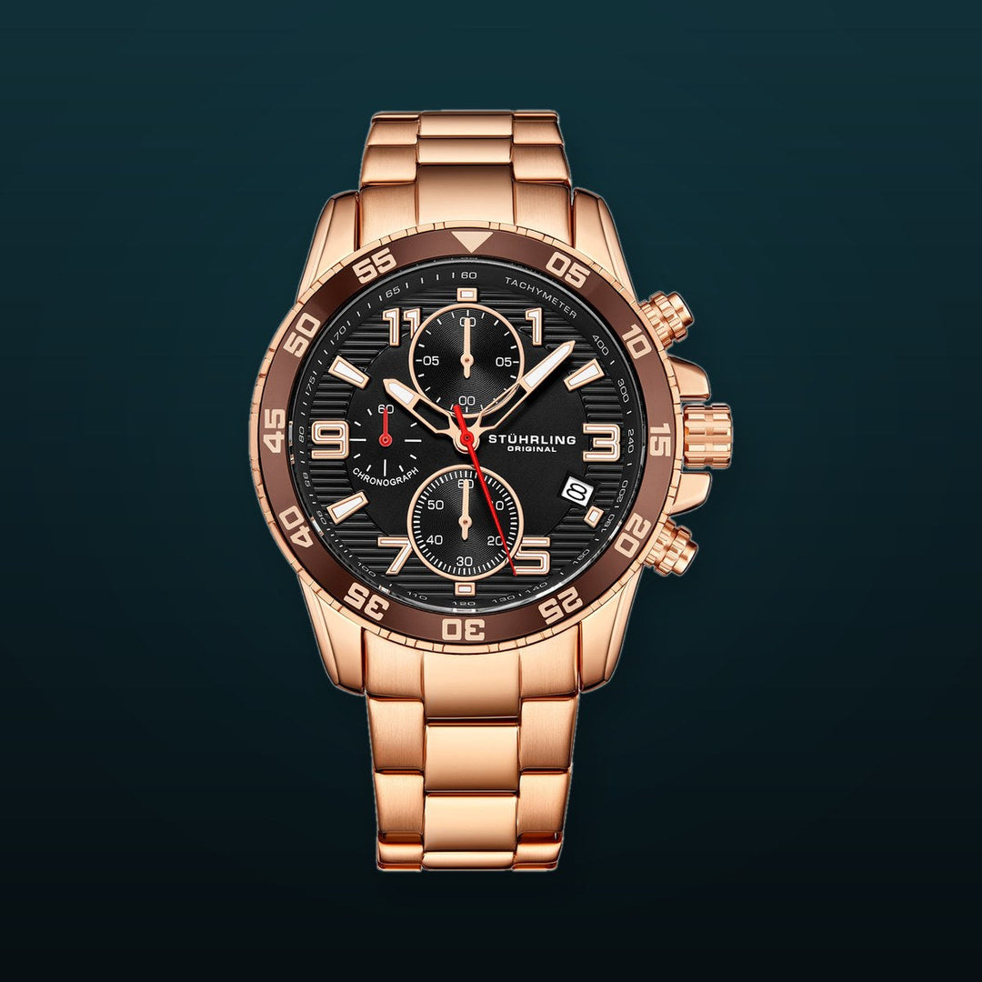 Monaco Rose Gold/Stainless Steel | Black Dial