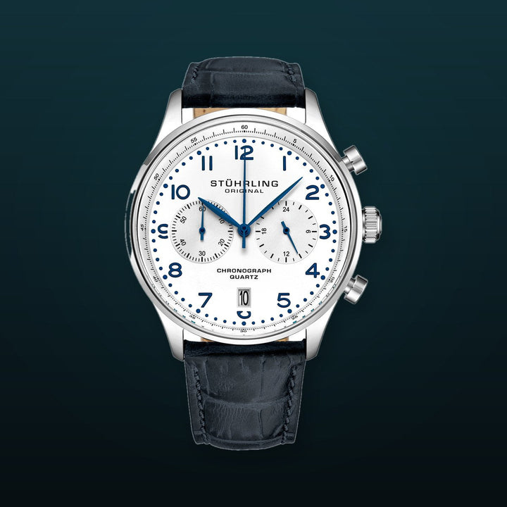 Monaco 4012 Blue/Leather | White Dial