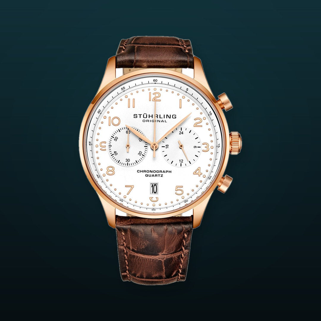 Monaco Chronograph Rose/Brown | White Dial