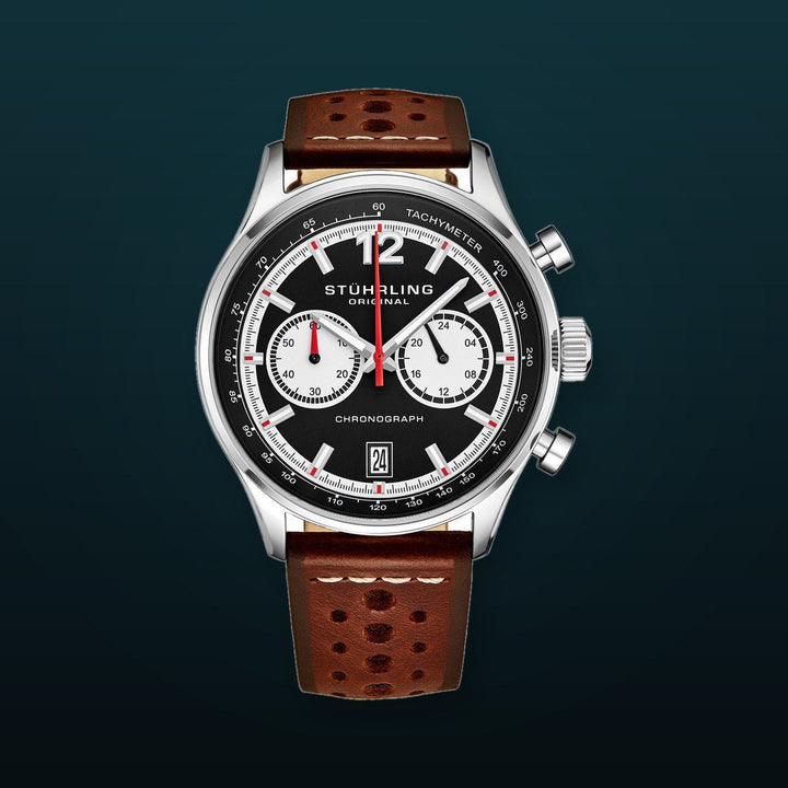 Monaco Brown/Leather/Black Dial/Silver Case | Black Dial